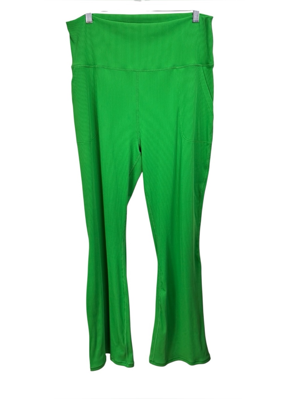 Offline by Aerie Size XXL Ribbed High Rise Flare Leggings Bright Green